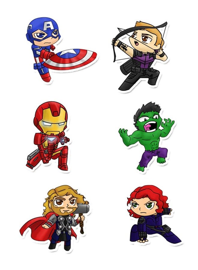 Klassik Pack of 20 super heroes theme Birthday Cup Cake Toppers | superheroes Theme Table Decoration Cake Toppers - Image 2